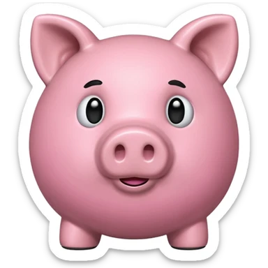 Fuzzy piggy bank  sticker