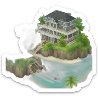 Gay home island mansion complex  sticker