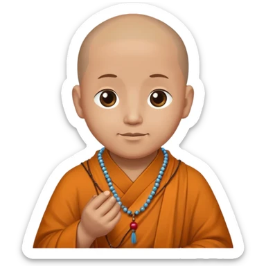  prayer beads of monk sticker