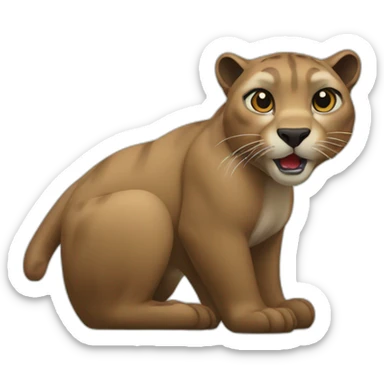 panther mixe with a marmot sticker