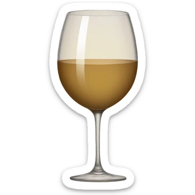 Beige asthetic wine Glas with a bow on the stalk  sticker