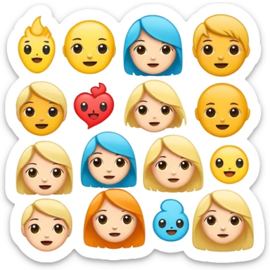 Cute cartoon sticker, simple flat design, bold outline, bright colors, chibi style, expressive face, minimal background, vector style, high contrast, emoji-like, transparent background, sticker pack style sticker