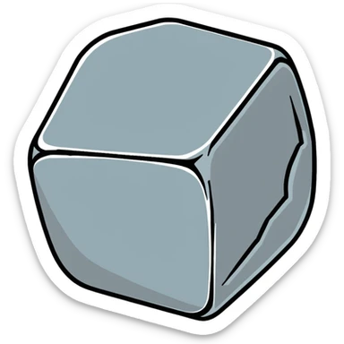 silver metallic germanium chunk sticker