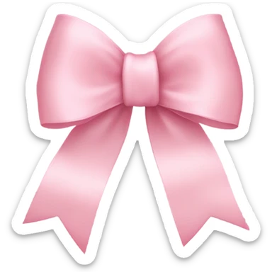 light pink ribbon bow sticker