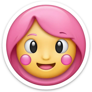 Pink circle emoji sticker