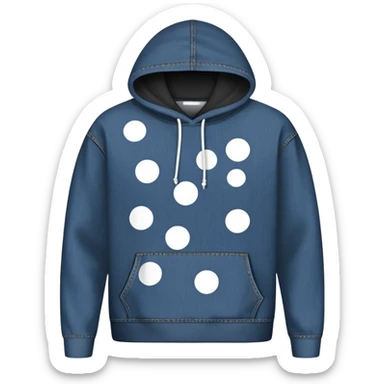 The BLACK Denim Tears Hoodie features a black base with distinctive white circle spots with empty space in the middle, These hollow ring-like patterns are scattered across. sticker