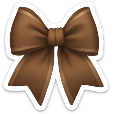 Brown bow  sticker