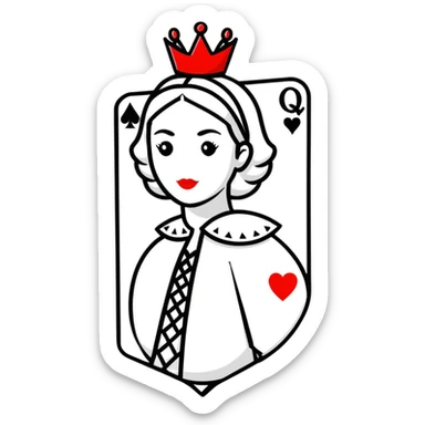 Queen of Hearts from Alice in Wonderland sticker