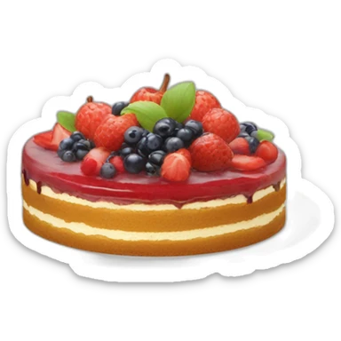Gâteau aux fruits sticker