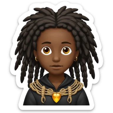 angel negro y rastas sticker