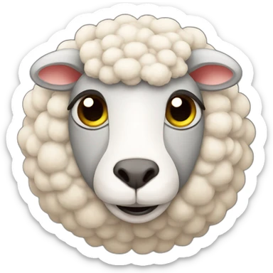 Sheep.wirh cat head sticker