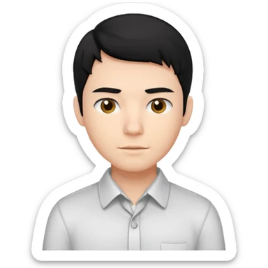 CHICO ESTUDIANTE CON CABELLO NEGRO sticker