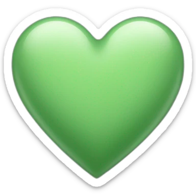 sage green heart sticker