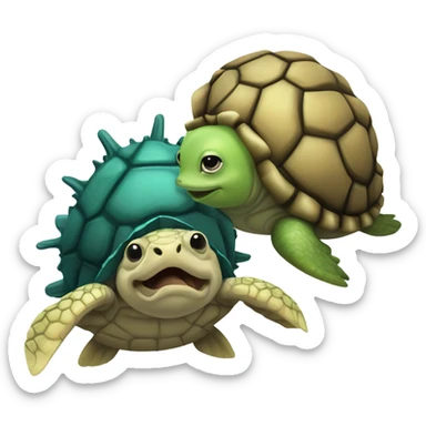 Blowfish with a turtle sticker