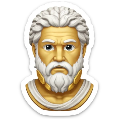Bust of Zeus sticker