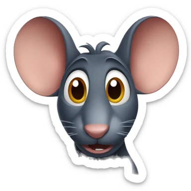 Ratatouille with huge ears sticker
