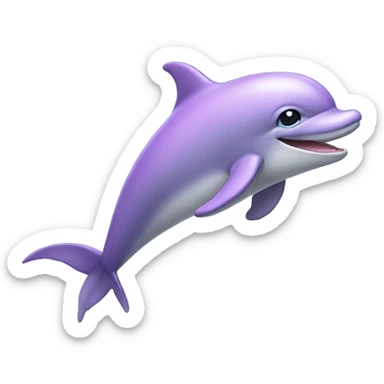 Pastel purple dolphin sticker