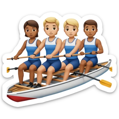 people rowing sticker