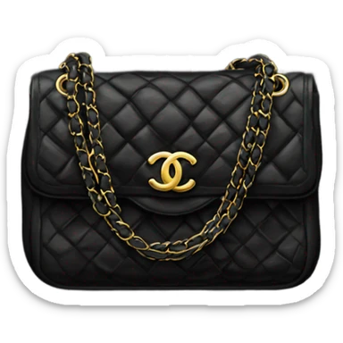 black Chanel bag sticker