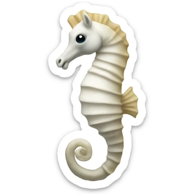 Withe sea horse sticker