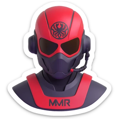 agent with hydra marvel symbol on helmet sticker