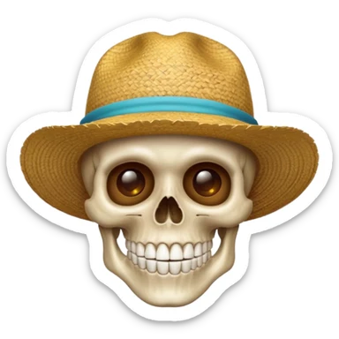 Skull strawhat crew emoji sticker