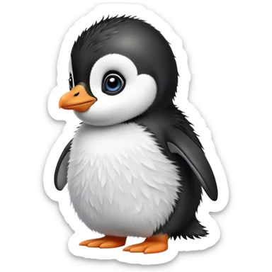 Cute baby penguin sticker