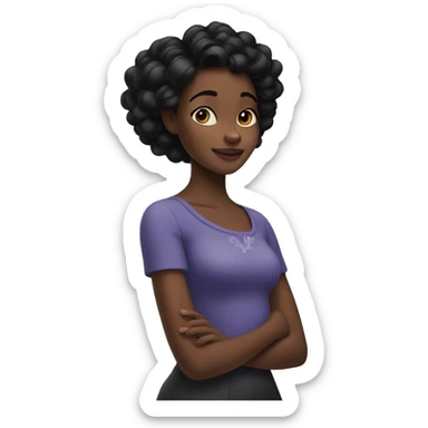 Black girl disney sticker