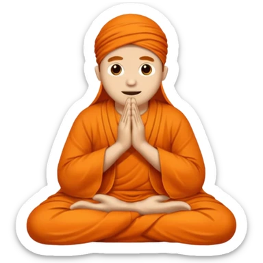 Buatkan emoticon siap pakai. Seseorang sedang sholat. sticker