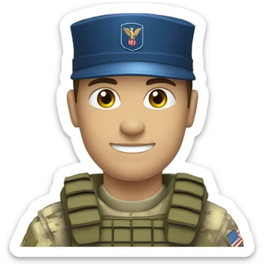 nato soldier in blue sticker