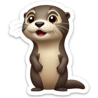 Otter confused sticker