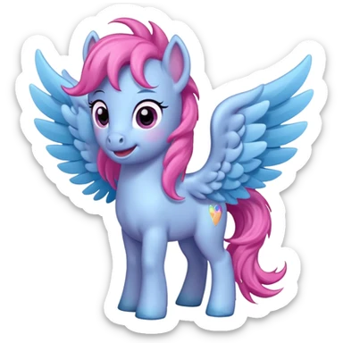 a littly pony with wings emoji sticker