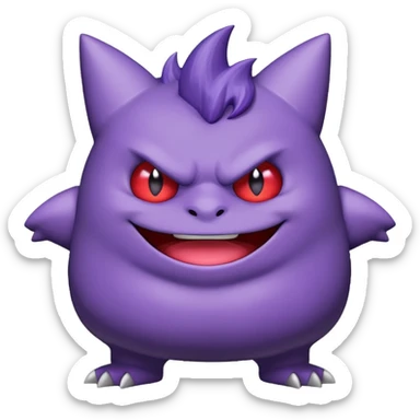 Gengar full body cute sticker