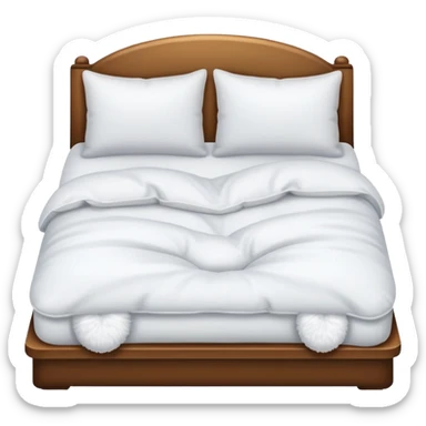 cozy bed with pillow sticker