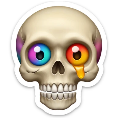 Mélange, c’est deux  emojis 😮💀 sticker