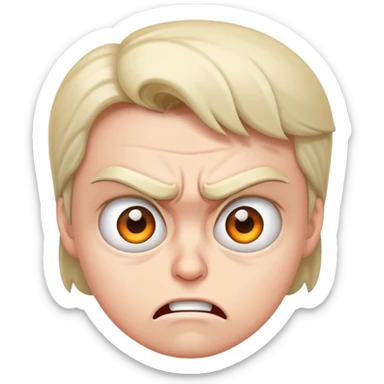 Angry with eye roll sticker