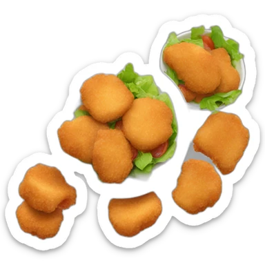 Chicken nuggets salad sticker