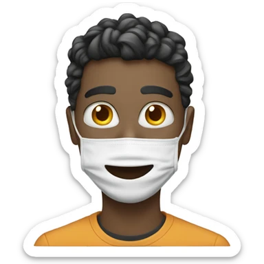 heureux avec un masque de trstesse sticker