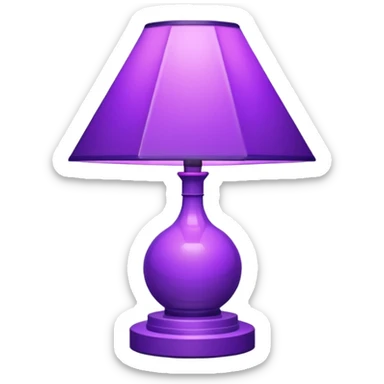 80s purple lighting lamp sticker