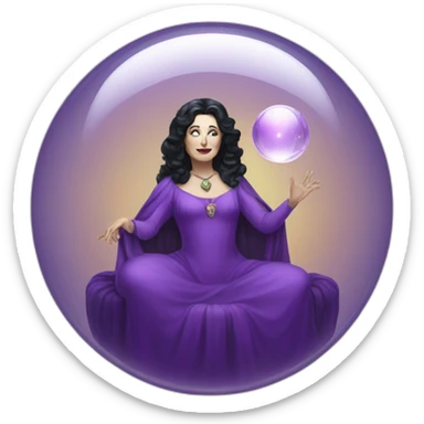 Madam Leota in a crystal ball sticker
