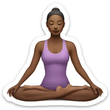 woman yoga posture sticker