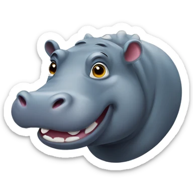 Celebrating hippopotamus  sticker