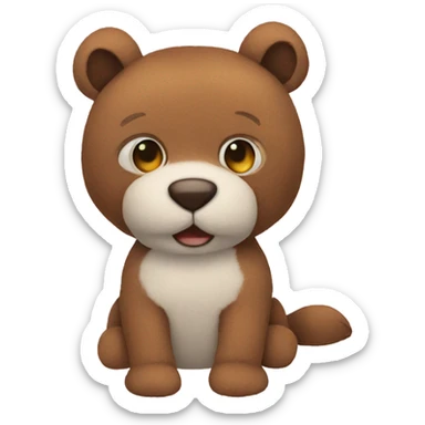 Stuffed animal sticker