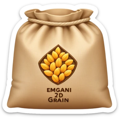 grain bag with 2d grain logo sticker