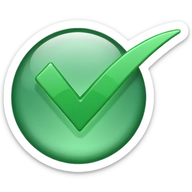 Green check mark no background sticker
