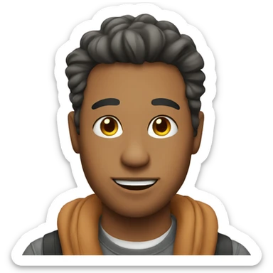 guy with a cat sticker