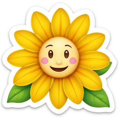 a flower with a personality sticker