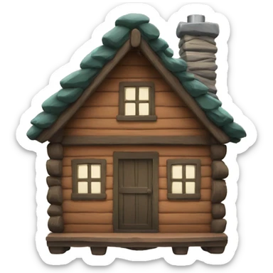 cute cabin  sticker