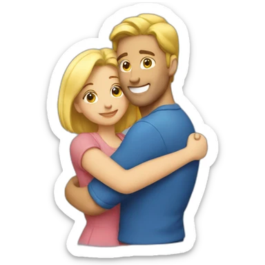 Fair Couple hug  sticker