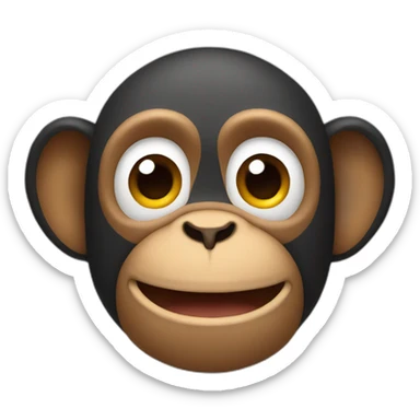 MONKEY WITH HANDS ON EARS sticker